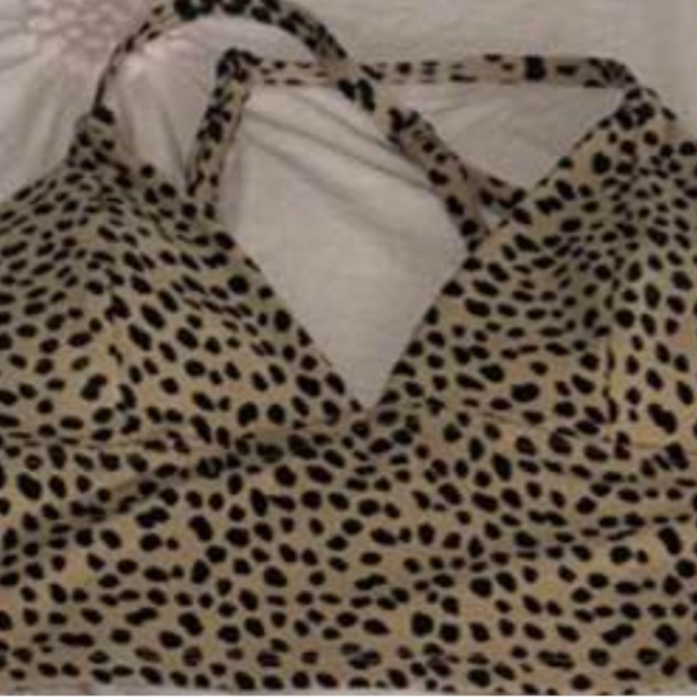 Forever 21 Leopard workout set - Black and Tan